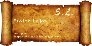 Stolcz Lajos névjegykártya