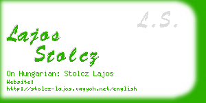 lajos stolcz business card